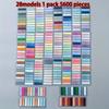 200Pcs Of European Vintage Fluorescent Pet Transparent Marked Ten Mixed Colors For Organization Recording Suitable For Office