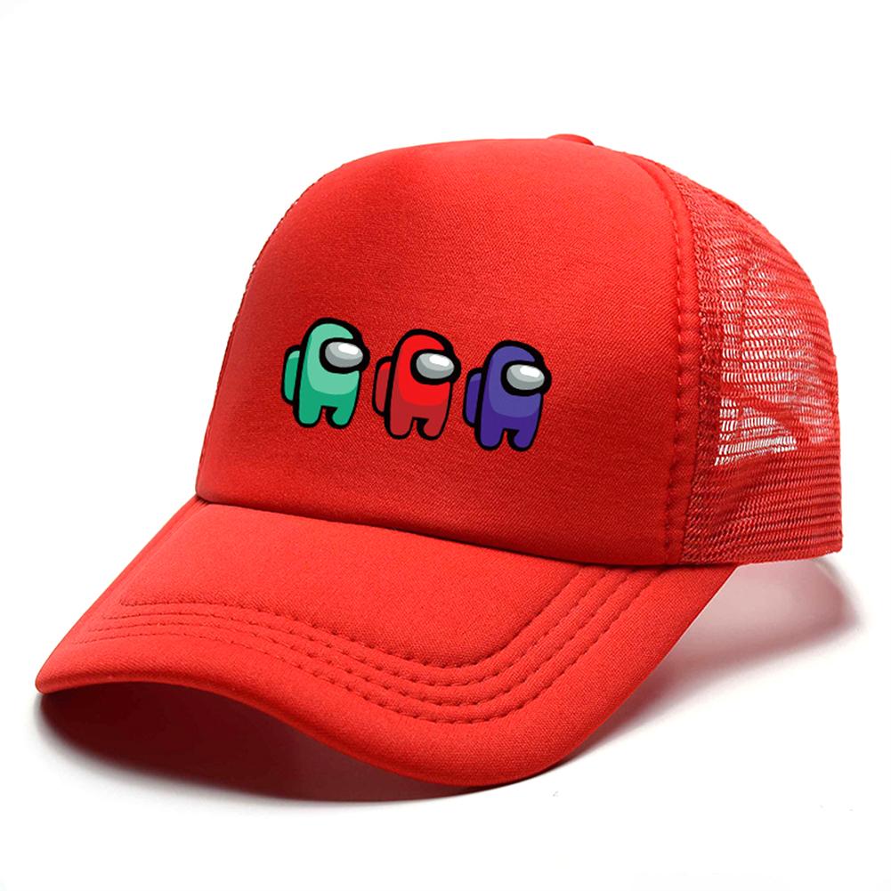 Children  Mesh  Hat Cartoon  Printed Caps Colorful Breathable Sun-proof Sun Hat