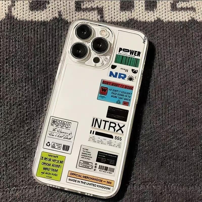 Creative Label Applicable to Apple 15 Pro Max Phone Case, iPhone 17 New 16 Drop Protection 14 Premium 13 Trendy iPhone 7