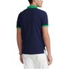 Polo Ralph Lauren Color Block Logo Embroidered Cotton Short Sleeve Polo Shirt Men tops Blue 710823421-001