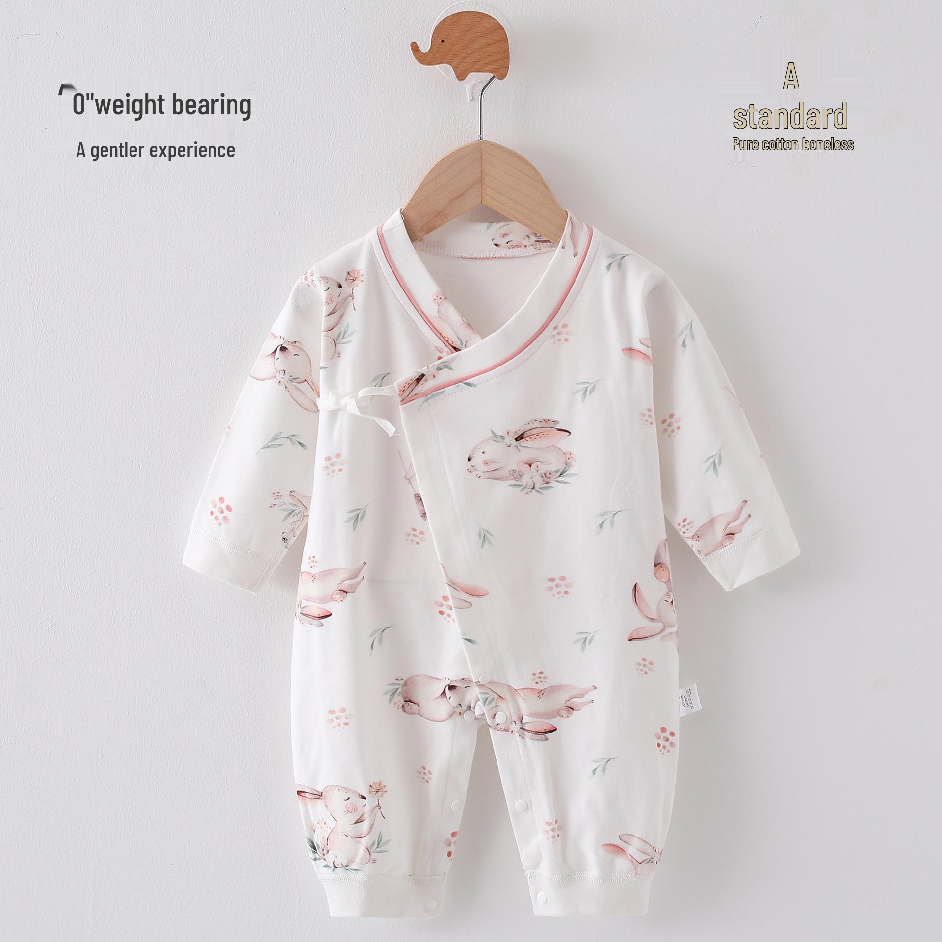 

Детский ромпер из чистого хлопка - Комбинезон-монах для новорожденных мальчиков и девочек, пижама для осени, зимы, весны 66cm