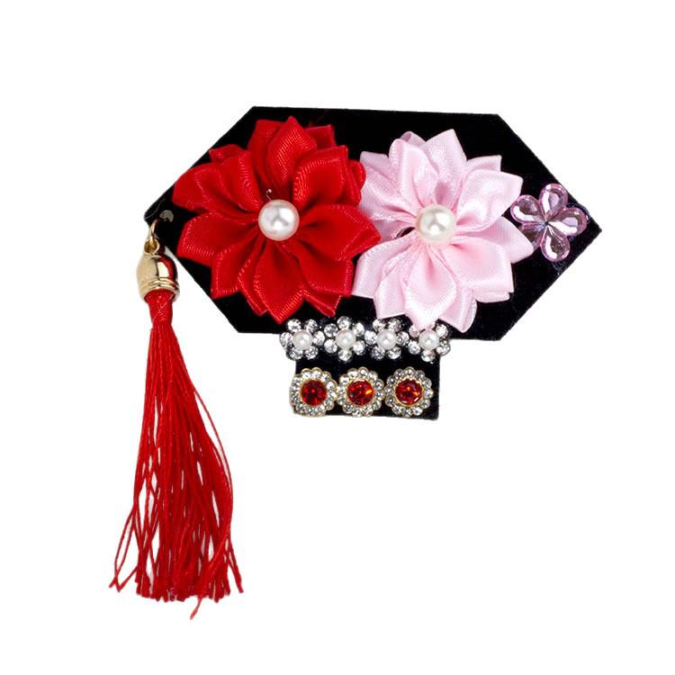 Handmade Plaid Frog Hair Clip for Pets - Suitable for Dogs like Yorkshire, Maltese, Shih Tzu