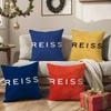 Einfacher Exquisiter London Style Druck Reiss-A Kissenbezug Komfort Sofa Bett Seidig elegant Verdeckter Reißverschluss Dekorative Kissenhülle
