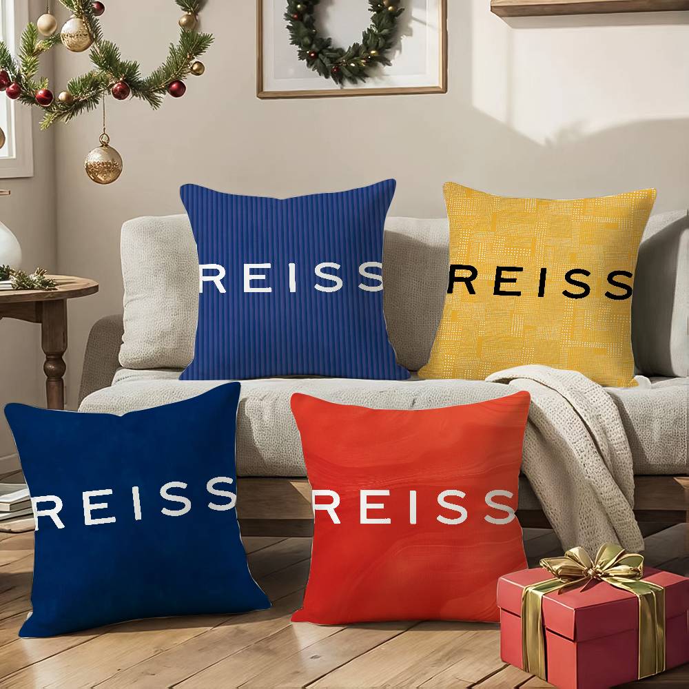 Einfacher Exquisiter London Style Druck Reiss-A Kissenbezug Komfort Sofa Bett Seidig elegant Verdeckter Reißverschluss Dekorative Kissenhülle