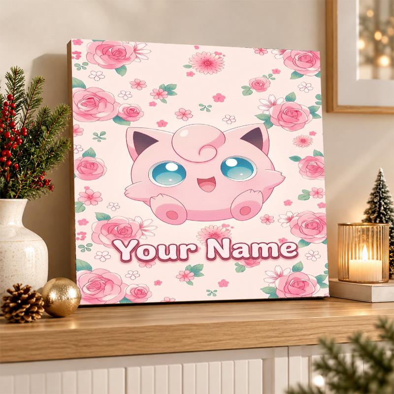 Jigglypuff Custom Name Diamond Painting Personalized 5D Full Drill DIY Diamond Art Home Decor
