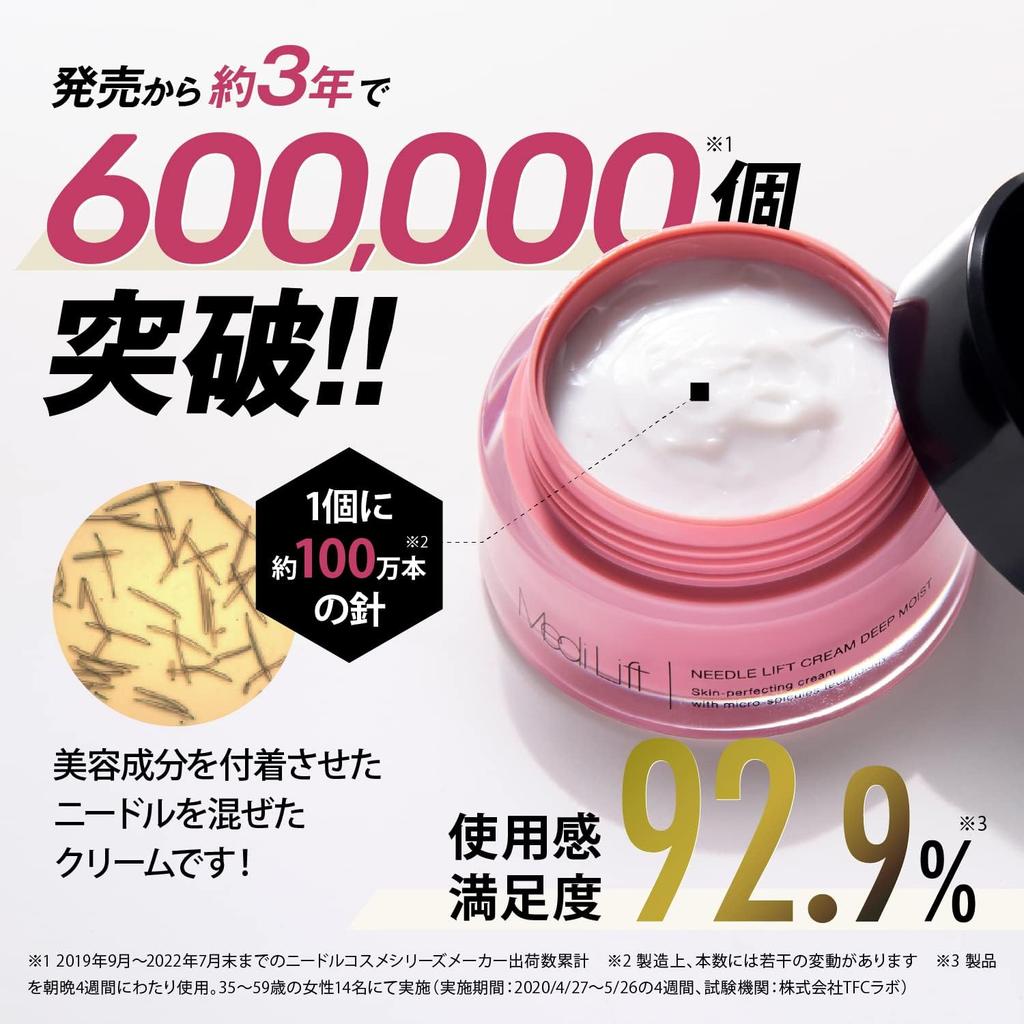 Ya-Man MediLift Needle Lift Cream Deep Moist - Microneedle Beauty Serum, Needle Cream, 25g YML0036