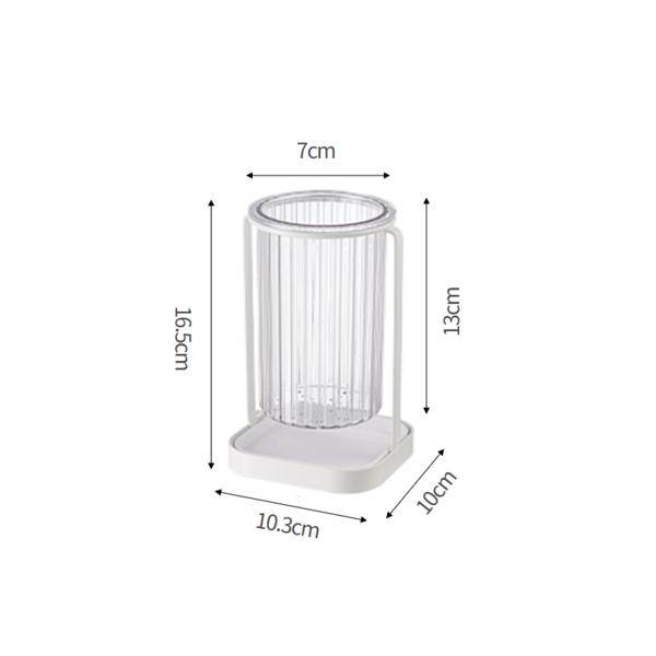 Good Household Modern Drainable 1-hole Cutlery Holder, White, 1 Piece, Korean Popular Tableware