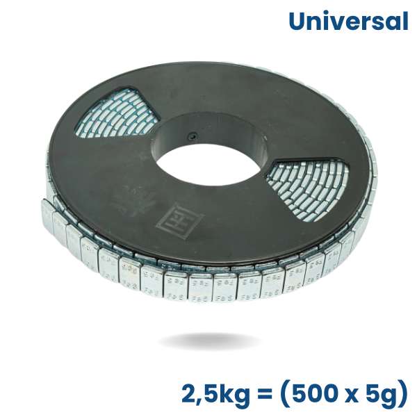 Ciężarki klejone do felg aluminiowych na rolce 500 x 5g (2,5kg)