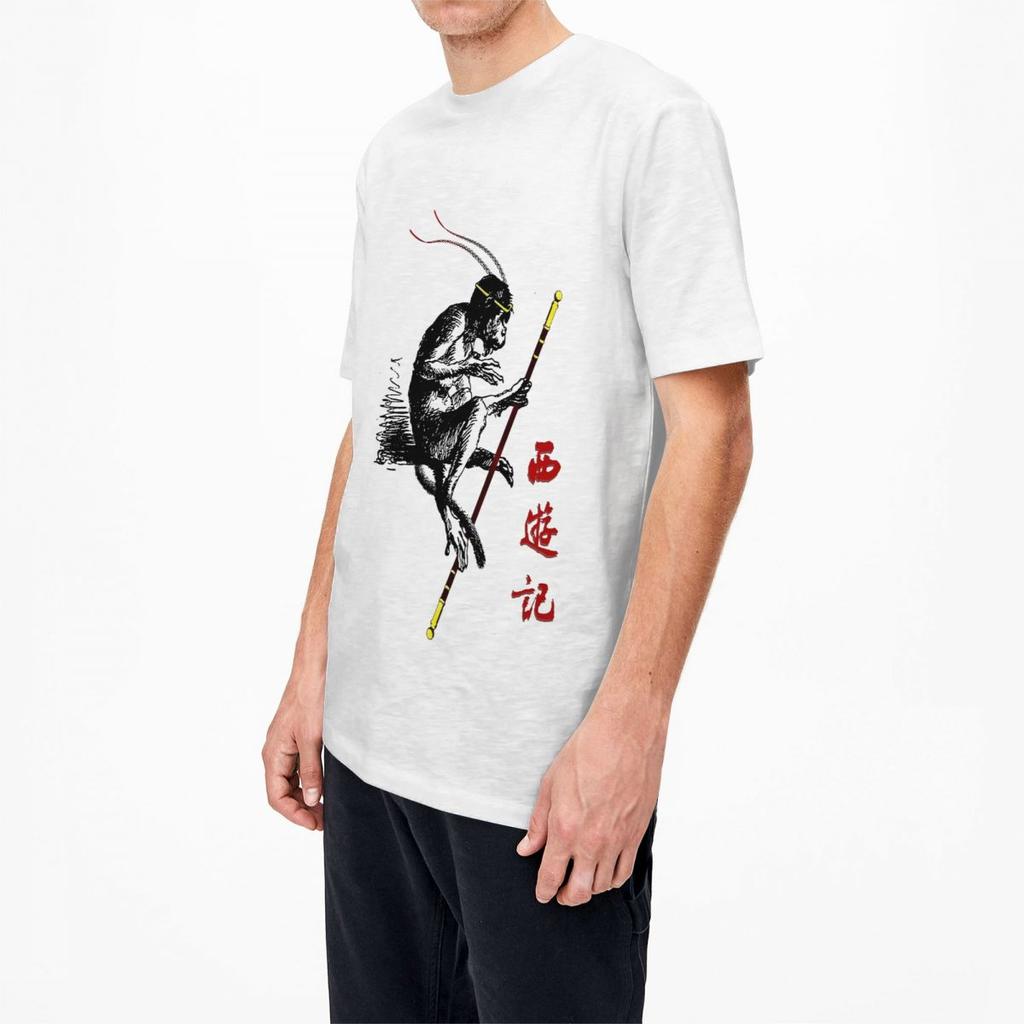 Men T Shirt Black Myth Game T Shirts Hip Hop Journey to the West Summer Tees Y2K Fun Casual Cotton Clothing Birthday Present
