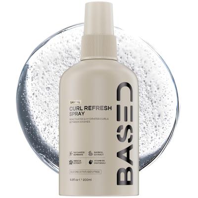 BASED Santal Curl Refresh Spray for Wavy, Curly & Coily Hair, 8.8 Fl Oz