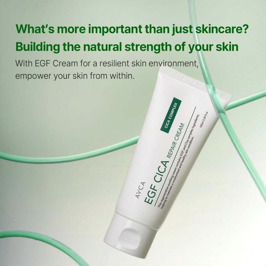 AVCA EGF Cica Repair Cream 100ml For Sensitive Skin, Redness Relief, And Hydration