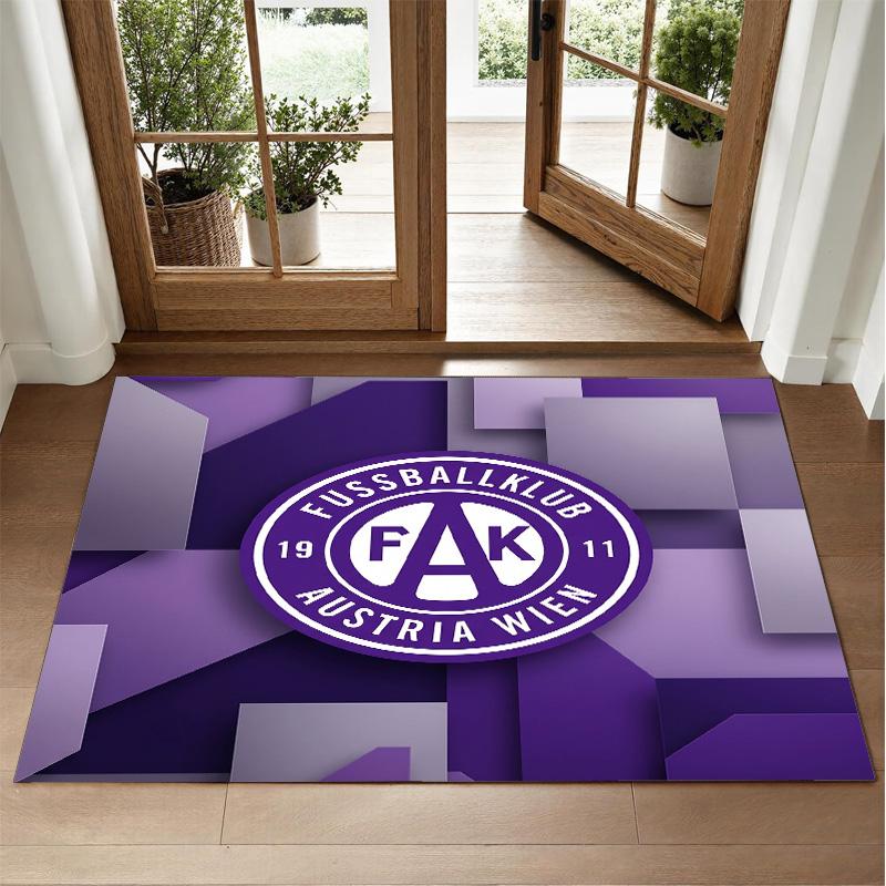 Austria Wien FC Design Crystal Velvet Rug Soft Decorative Mat for Bedroom Entrance