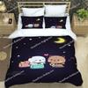 Cute Cartoon Bear Printed Bedding Sets Exquisite Bed Supplies Set Duvet Cover Bed Comforter Set Bedding Set Luxury Birthday Gift
