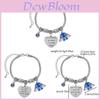Stitch Cartoon-Figur Herz Graviertes Metallarmband Zum Verschenken Und Für Frauen Männer