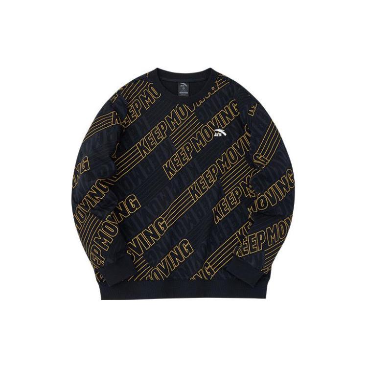 ANTA Life Collection Sweatshirts Unisex Black Crew Neck Moderate Regular 152318706-2 2XL