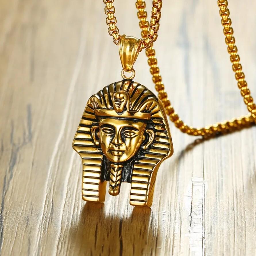 Pharaoh Necklace Ancient Egypt Egyptian Symbol Eternal Life Pendant Amulet Talisman Power Authority Jewelry