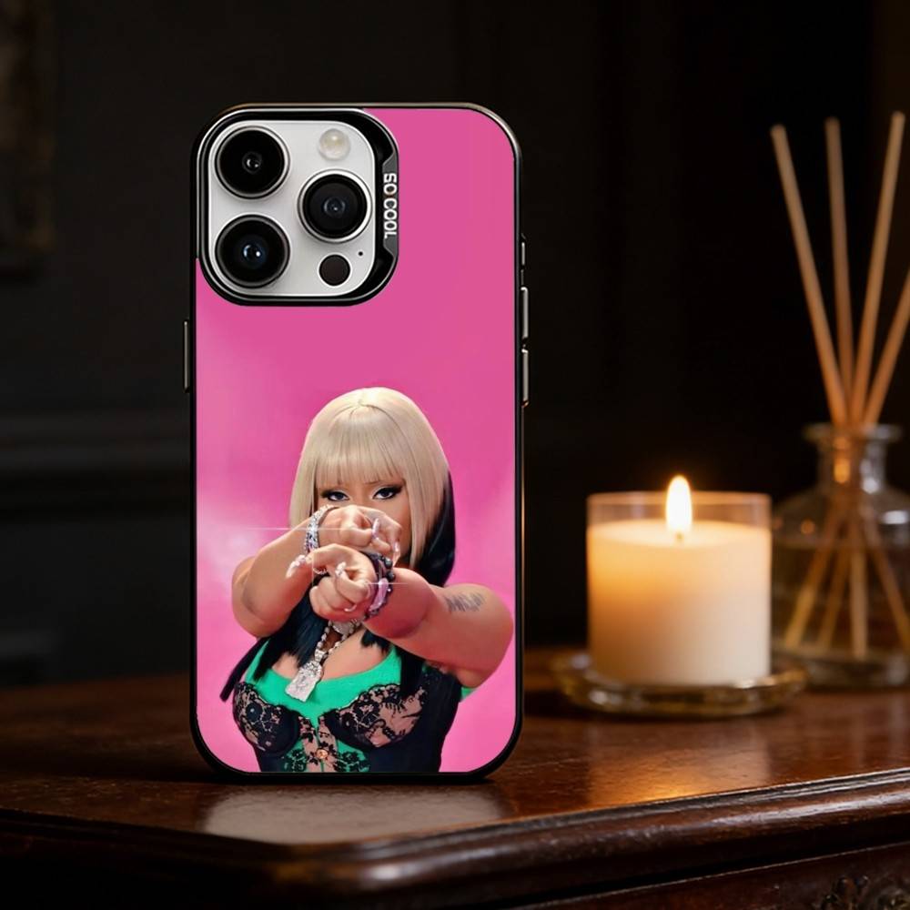 Rapper SINGER N-Nicki Minaj Phone Case Color Silver Shell For IPhone 17 16 15 14 13 12 11 Pro Max Plus