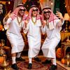 Zestaw Kostiumów na Halloween Mężczyźni Kobiety - Biała Długa Szata Strój Cosplay z Fantastycznym Arabskim Motywem S M L XL