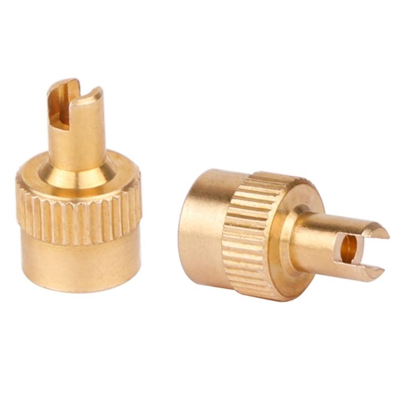 Pack Of 8 Premium Brass Tire Valves Caps Leakproof Design Universal for Car Motorcycle Tire Accessories Easy Installation