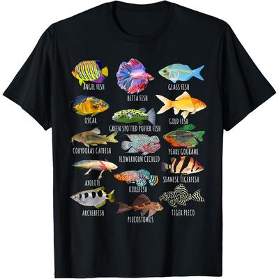 Fishkeeping Fish Species Biology Types of Aquarium Fish TShirt