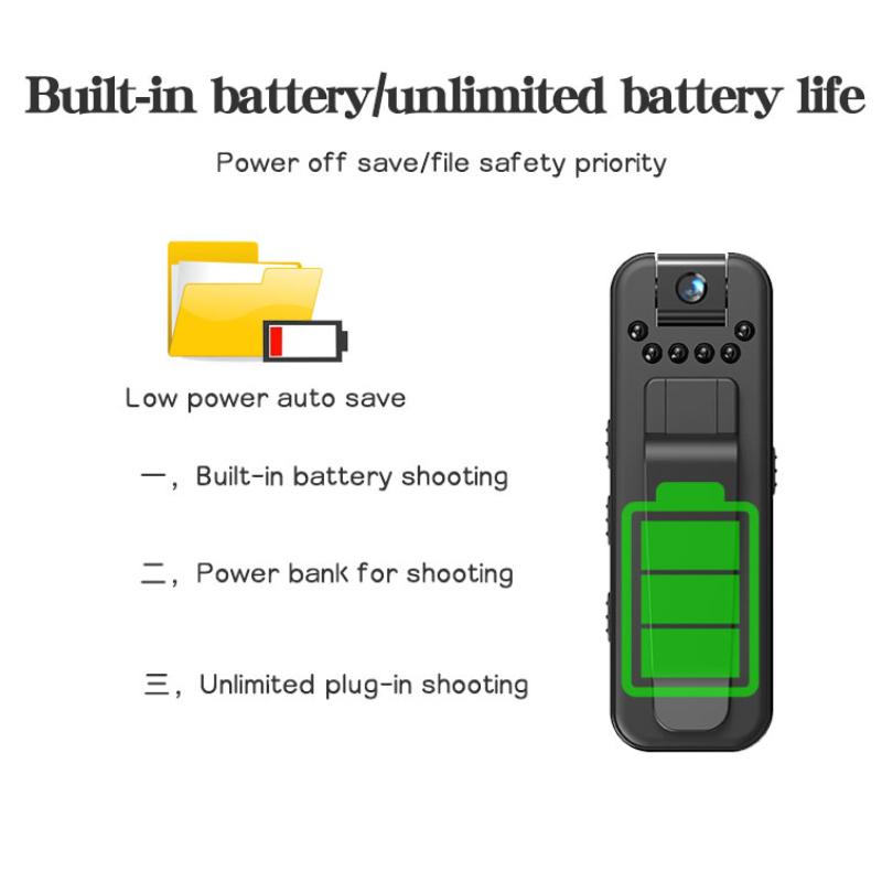 HD 1080P Mini-Kamera Tragbarer kleiner digitaler Videorecorder Polizei BodyCam Infrarot-Nachtsicht-Miniatur-Camcorder