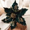Hanging Glitter Xmas Flower Beautiful Simulation Handmade Flowers  Party Supplies