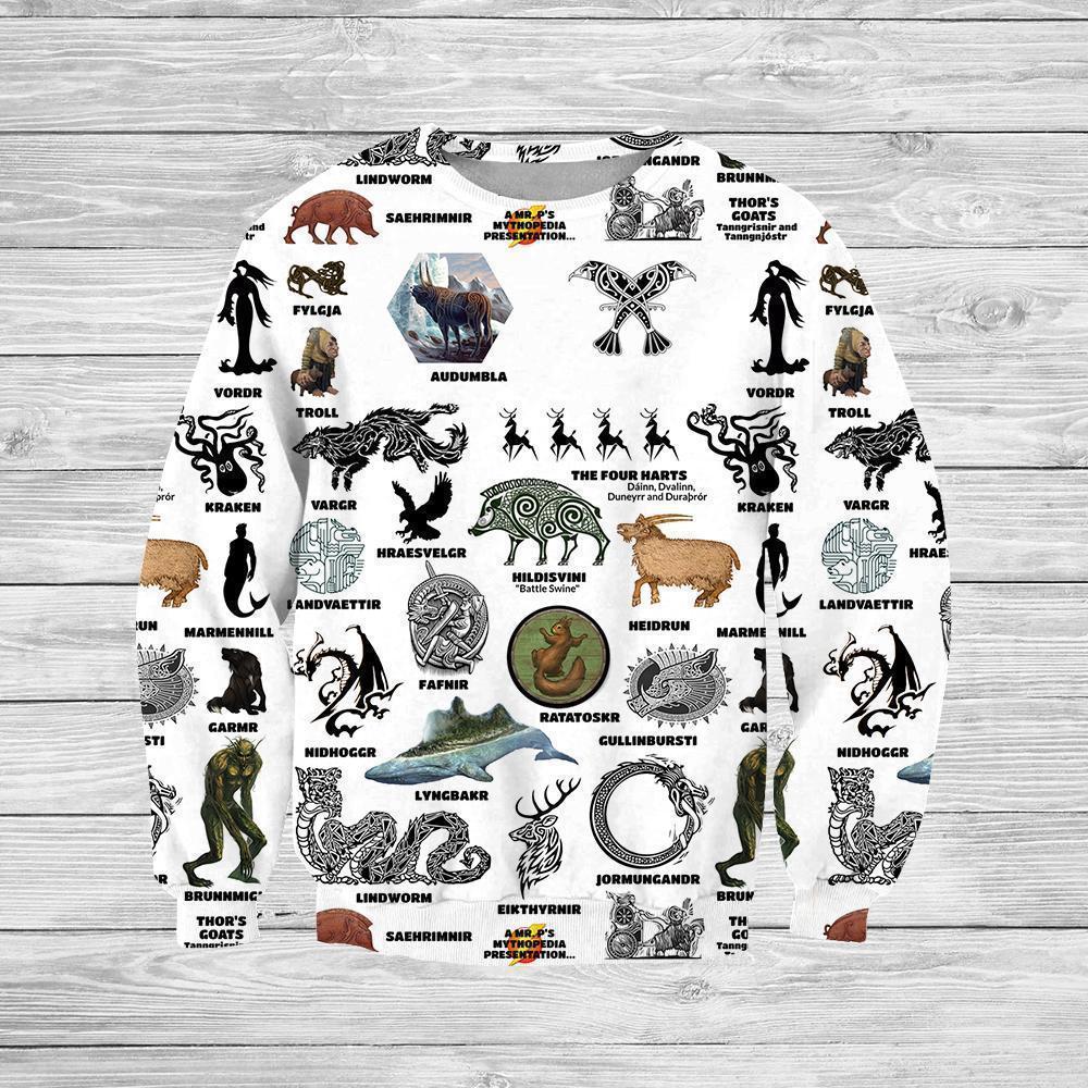 New 3D Digital Printed Top Men's Sweatshirt Tattoo Printed Round Neck Sweatshirt Men