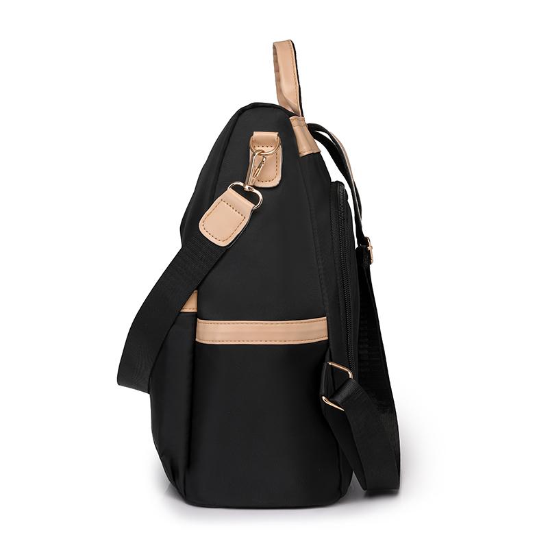Backpack Women's Solid Color Commuter Backpack Large Capacity Contrast Color Bag