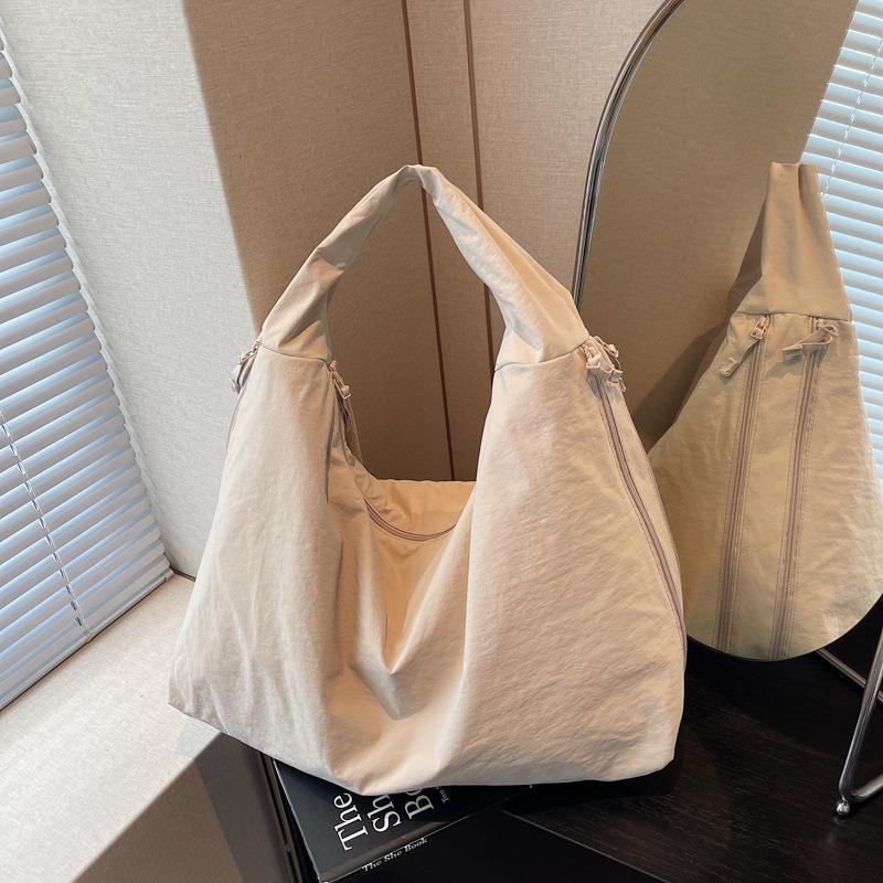 Fashion Casual Canvas Tote Bag New Trendy Lazy Style Large Capacity Armpit Bag Commuter Shoulder Bag