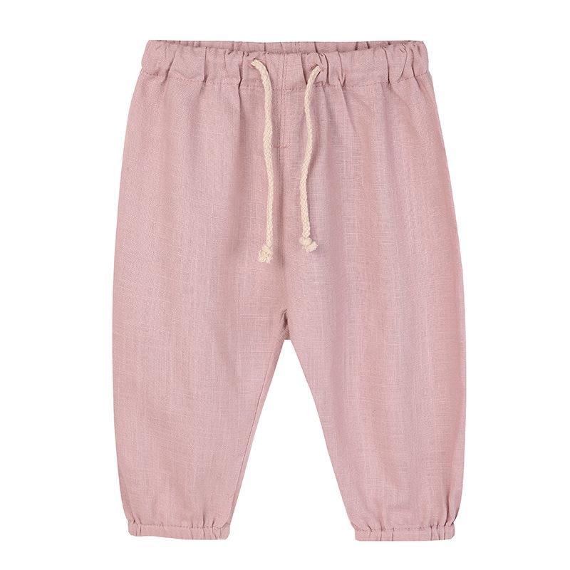 Children's Cotton and Linen Trousers Spring and Summer Thin Linen Pants Harem Pants Baby Mosquito Bloomer Pants