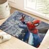 Marvel 1pc Cartoon Print Doormat, Spider-Man Red Suit Abstract Brushstroke Background Decorative Pattern, Easy to Clean, Suita