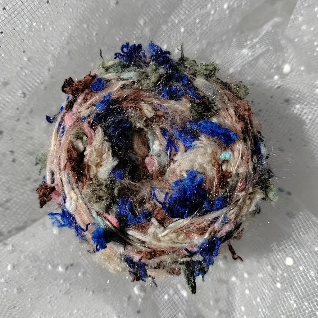 50g Variegated Fancy Yarn Mixed Color Nylon Polyester Blend Soft Novelty Textured Bubble Yarn for Knitting DIY Scarves Hats Craf