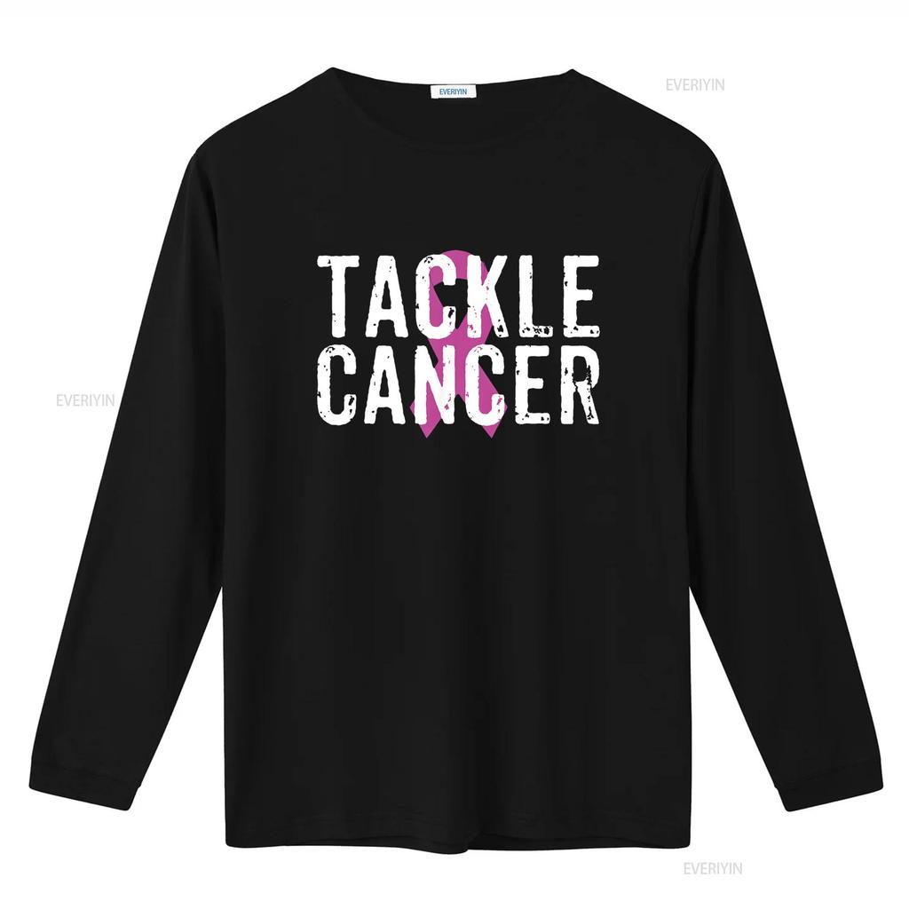 Breast Cancer T Shirt For Women Tackle Awareness Black 2X Large vintage Washed streetwear Stylish homme Slightly Breathable