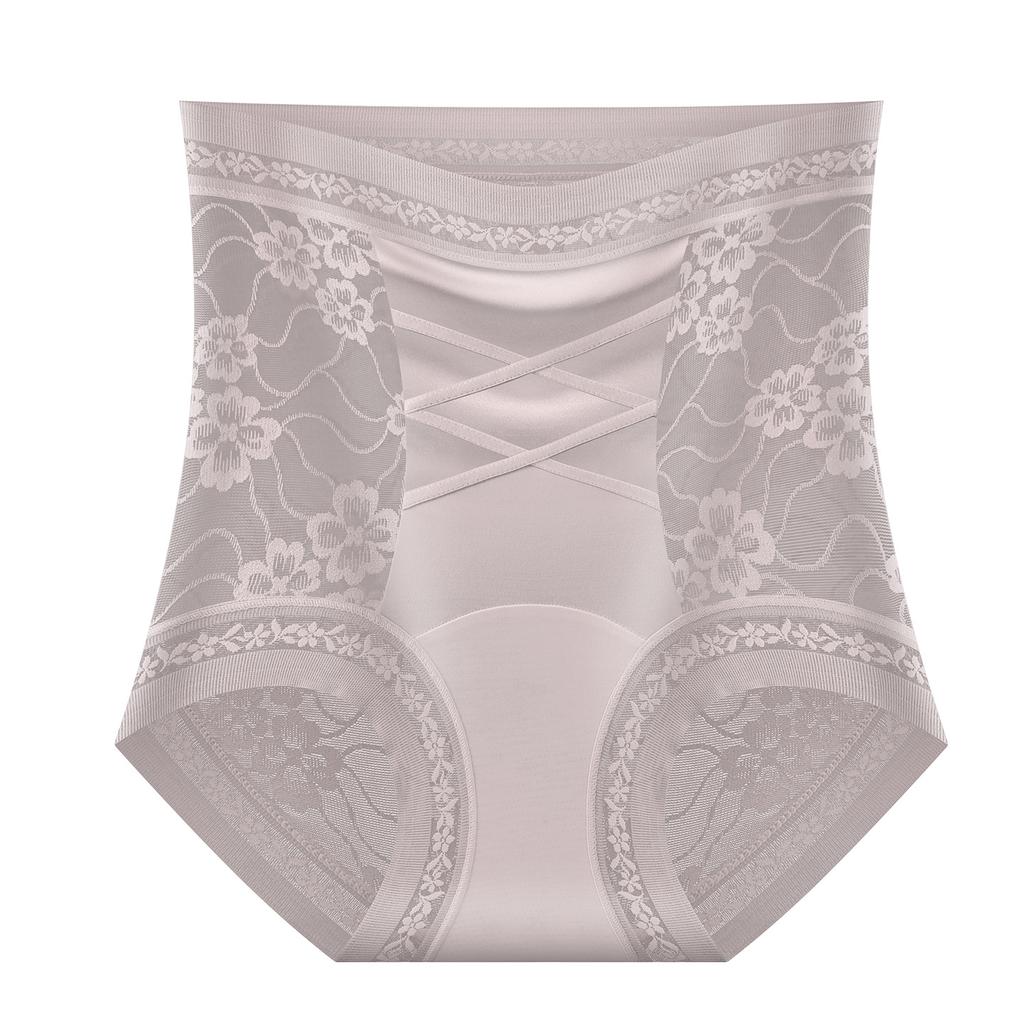 Large Size Lady Silk Antibacterial Extension Crotch Belly Lift Hip Naked Sense No Scratch Briefs
