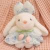 Kawaii Rabbit Plush Toy Stuffed Long Ear Bunny Wearing A Dresses Doll Sleeping Companion Plush Doll Children's Easter Gift