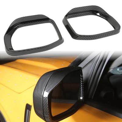 Pair Car Rear View Mirror Cover Rain Shield Visor for Ford Maverick 2026 2026 2026 2026 2026 LHD Carbon Fiber Black Silver