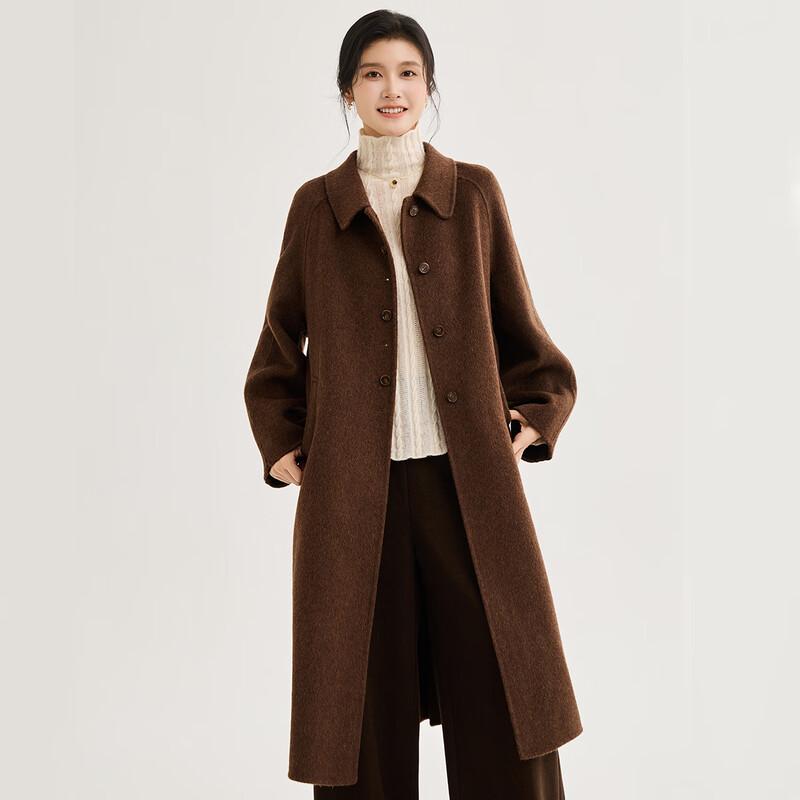 

Женское двустороннее зимнее пальто Jin Ju из 100% овечьей шерсти M