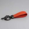 PU Leather Car Keychain Men's and Women's Bag Anti Lost Key Ring Waist Hanging Retro Laser Engraving Customized Keyring Gift