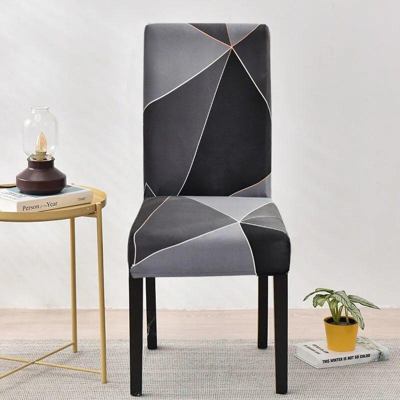 Spandex Wedding Chair Cover Lattice Floral Printed Seat Protector Slipcover for Hotel Banquet Housse De Chaise Dining Room Chair