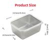 Plastic and Stainless Steel Refrigerator Crisper Food Storage Box with Plastic Lid Prepare Seafood Fruit Vegetable Picnic Box