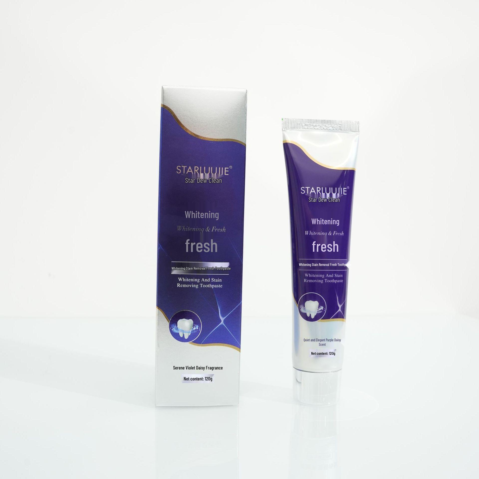 Starlight Whitening Toothpaste: Fresh, Deep Clean, Stain Removal, Long-Lasting Fragrance, 120g