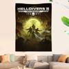 Gra Helldiver 2 Wisząca Bohemian Tapestry Bohemian Wall Tapestries Mandala Kawaii Wystrój Pokoju