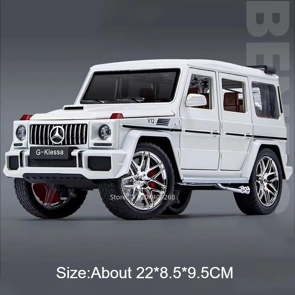 1:24 GLS63 G63 Alloy Model Car SUV Toy Diecast Metal Music Light Off-road Vehicle Models Ornaments For Children Kids Gifts