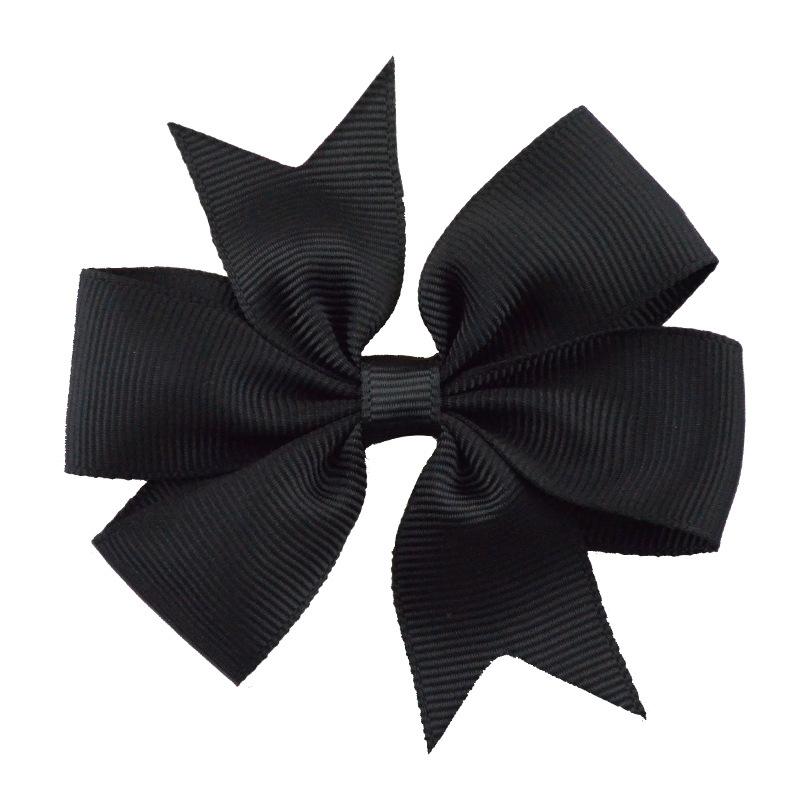 8x8cm 1PC Solid Color Grosgrain Ribbon Bows Clips Hairpin Girl's Hair Bowties Boutique Hair Clip Headwear Kids Hair Accessories