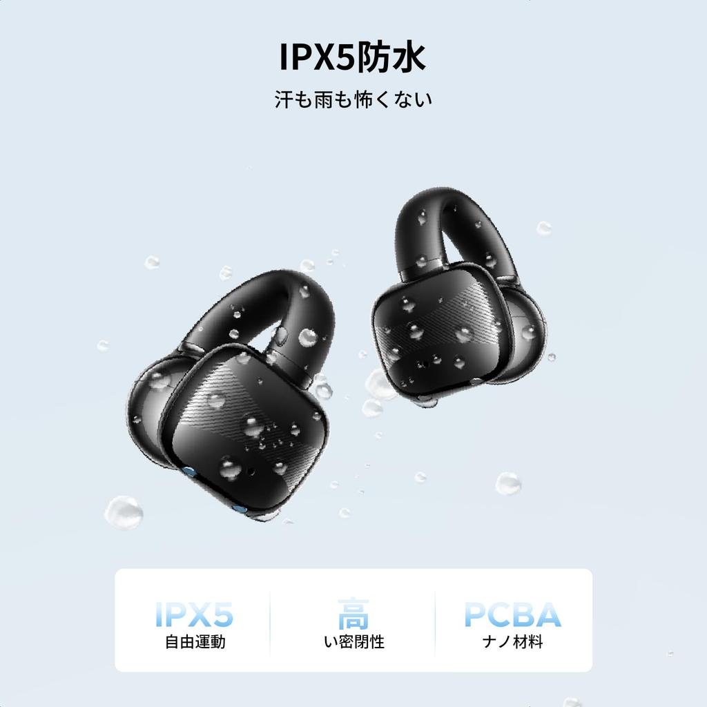 UGREEN Wireless Bluetooth Ear Cuffs with and AI Noise Cancellation for Fully IPX5 Up To 30 Hours of Earbuds 5.4 Hi-Fi Sound, ENC, Calls. [Open-Ear,
