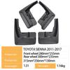 Compatible Tire Mudguard for Toyota Sienna 2011-2017
