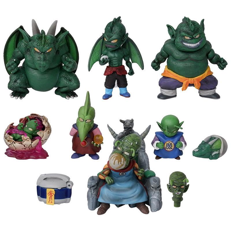 10 Stück Anime Dragon Ball Z Piccolo Familie Figur PVC Actionfiguren Budokai Goku Duell Sammlung Modell Puppe Spielzeug für Kinder
