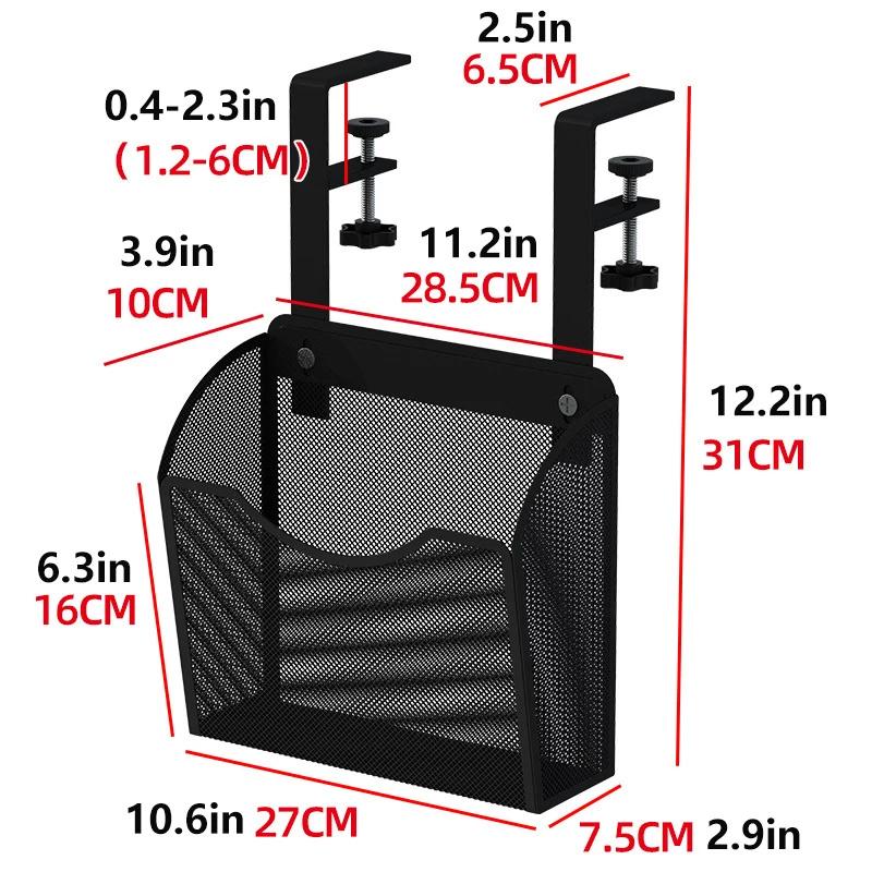 

Зажим на ящике стола без перфорации, боковой держатель для хранения канцелярских принадлежностей, новый держатель для канцелярских принадлежностей для дома Small Size чёрный