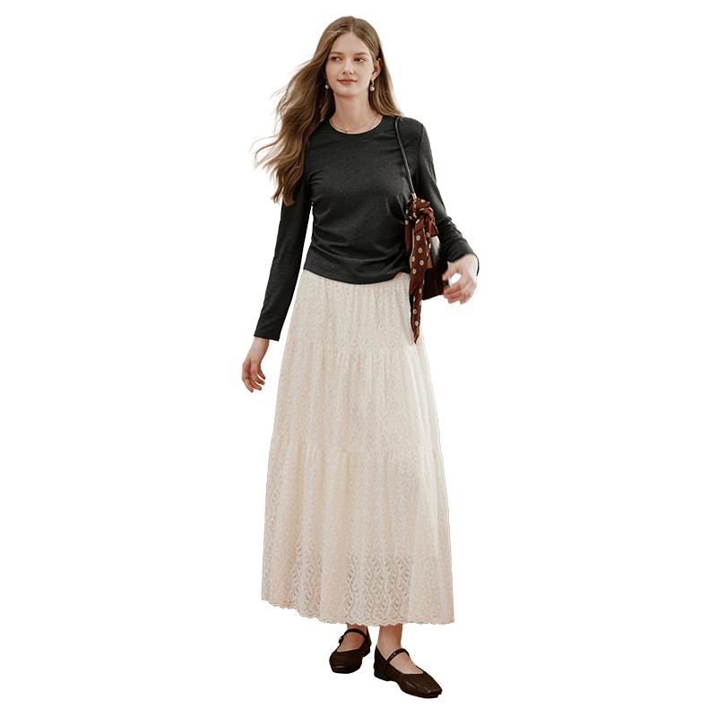 

Xiangying Women s Ballet Style Heavy Lace A-Line Skirt XL