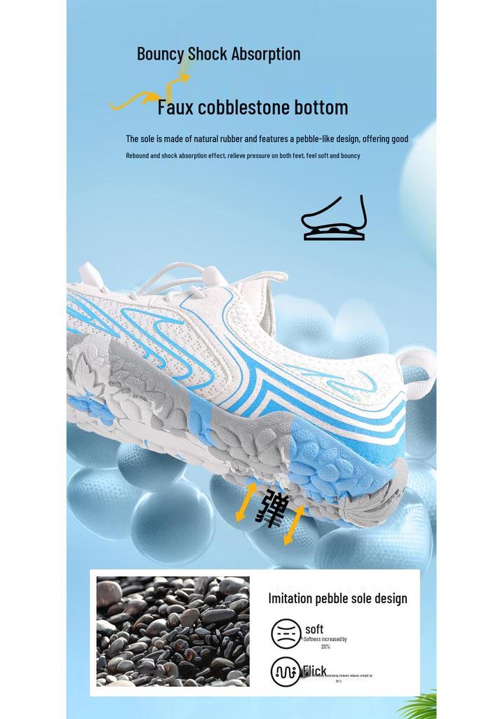 Wading Shoes: Five-Finger Non-Slip, Quick-Drying, Breathable Beach and Creek Trekking Footwear for Swimming, Yoga, and Fitness.